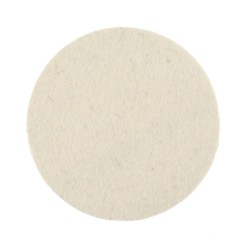 Tampon feutre de polissage blanc Ø125mm blanc, lot de 2