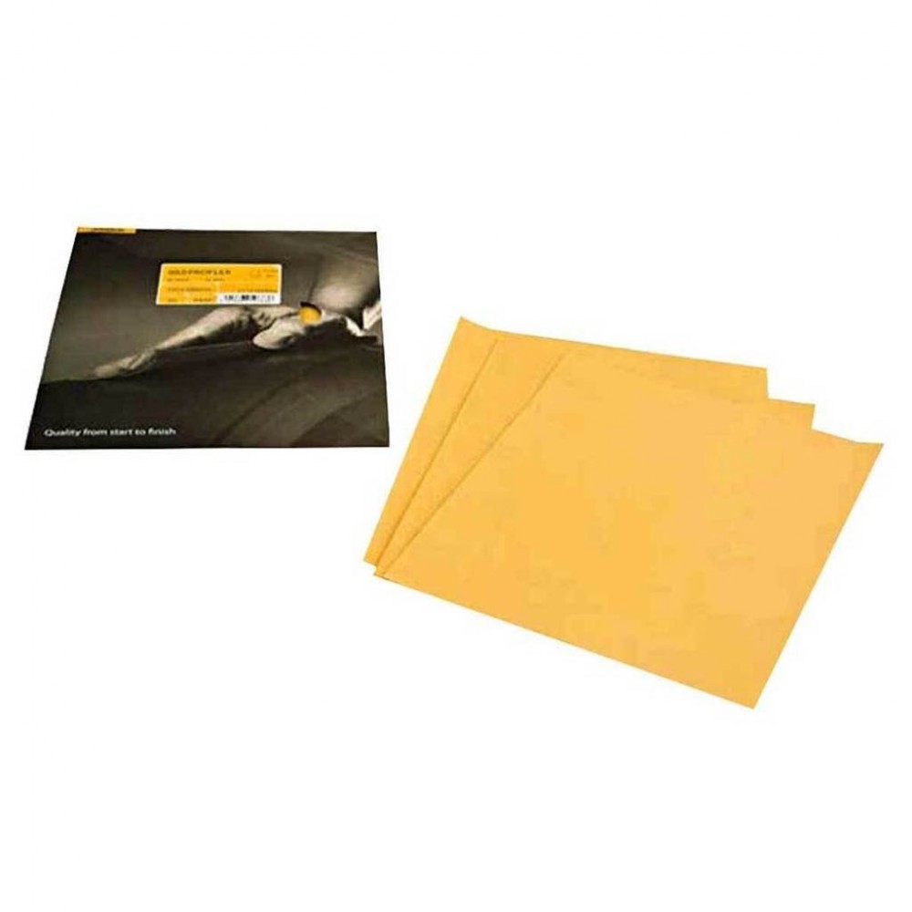 10 Feuilles Abrasives Mirka Gold Grain P180 - Dimensions 230x280 Mm - Pour Ponçage Plâtre, Mastic, Bois, Peinture