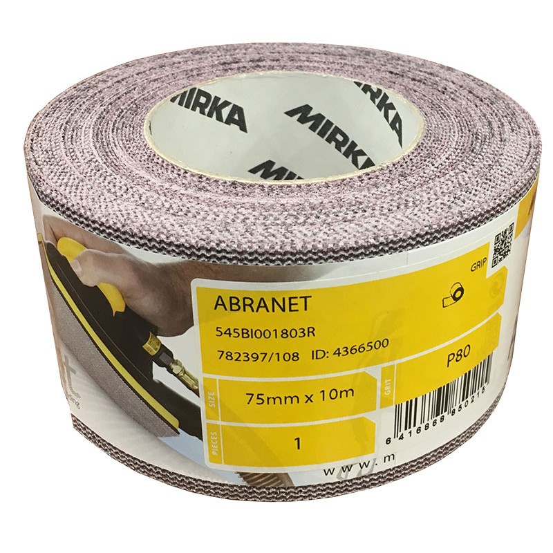 MIRKA Abrasif Abranet rouleau 75mmx10m