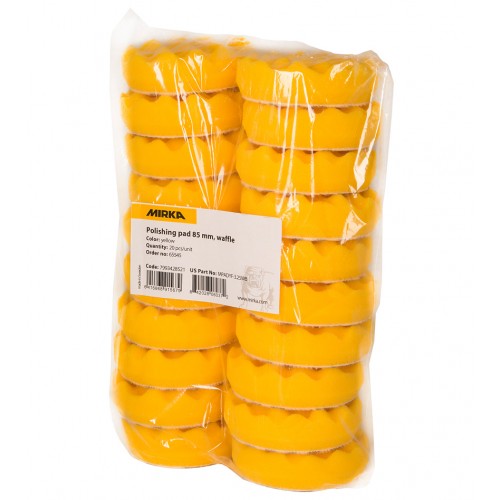 Mousse jaune avec alvéoles Ø 85 x 25 mm, 20/unité