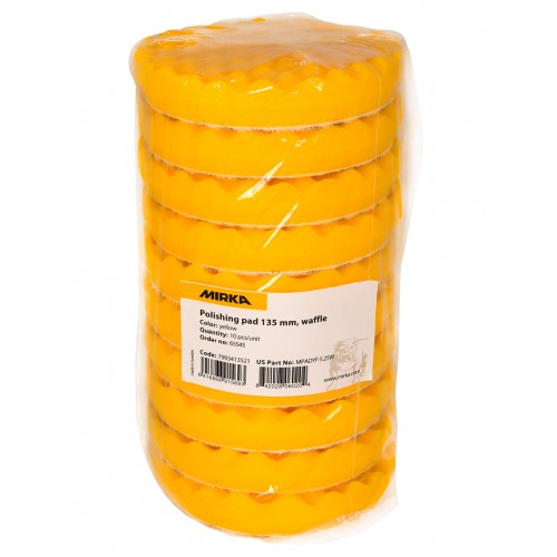 Mousse jaune avec alvéoles Ø 135 x 25 mm, 10  pcs