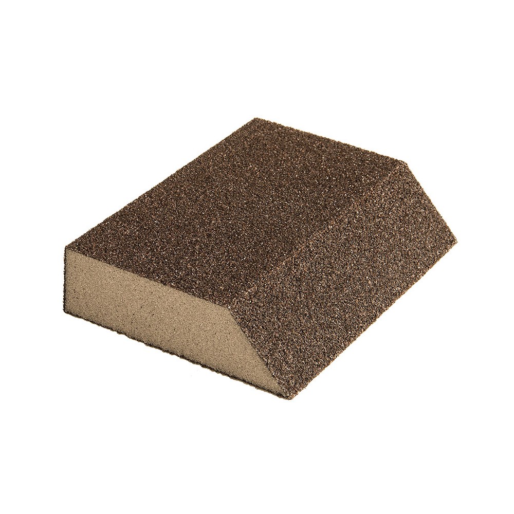 Eponge abrasive biseautée grain fin