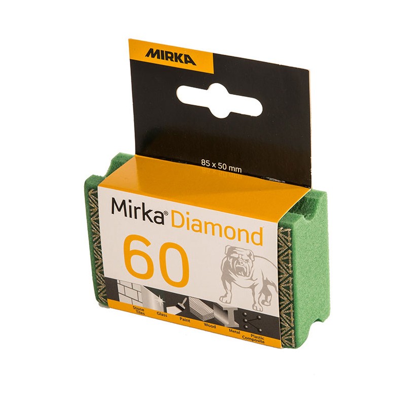 Eponge abrasive Diamant 85x50mm verte