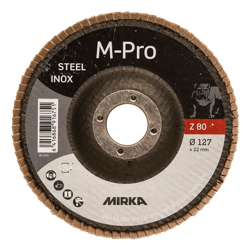 Disques à lamelles Mirka M-PRO Inox Zirconium Ø 127 mm