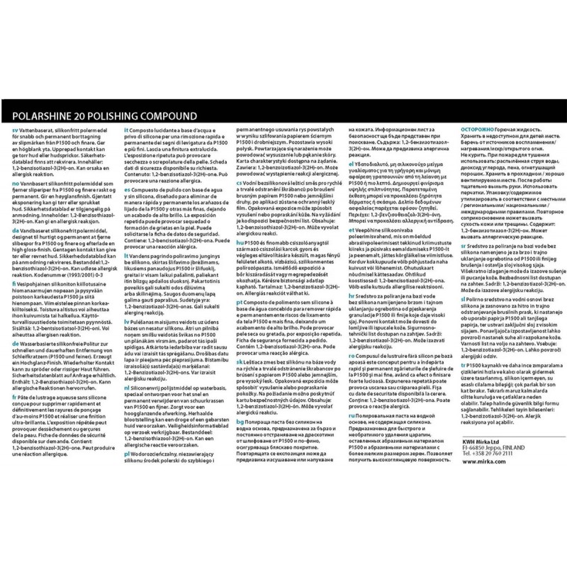 Pâte de lustrage Polarshine 20  - 250 ml