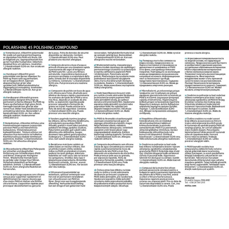 Polarshine 45 - pâte de lustrage - 250ml