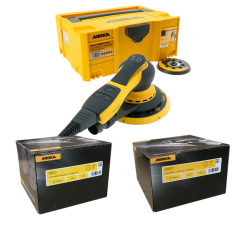 Ponceuse électrique orbitale Mirka DEROS II 650CV + 200 disques Gold