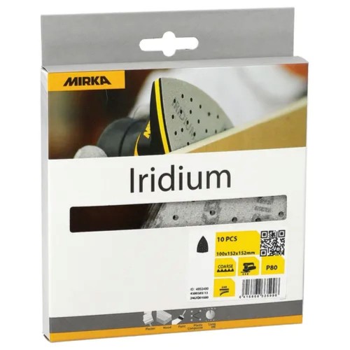 Triangles abrasifs auto-agrippants 36 trous Iridium 100 x 152 x 152 mm - lot de 10