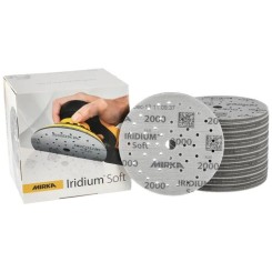 Disques abrasifs Iridium Soft Ø 150 mm, sur mousse, auto-agrippant, Multifit