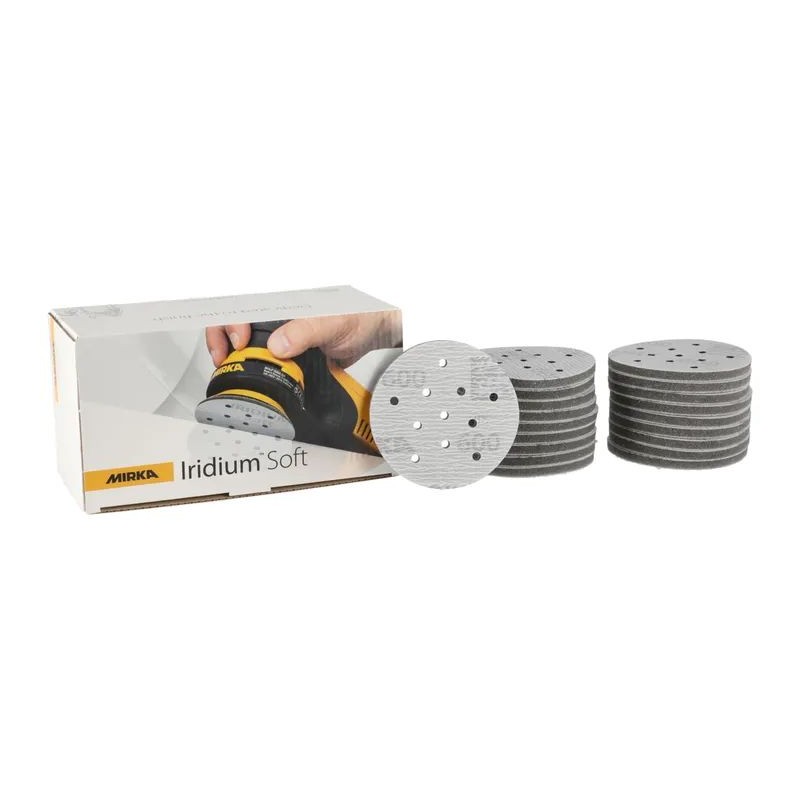 Disques abrasifs Iridium Soft Ø 77 mm, sur mousse, auto-agrippant, Multifit