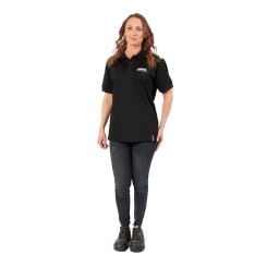 Polo noir femme Mirka Tagline