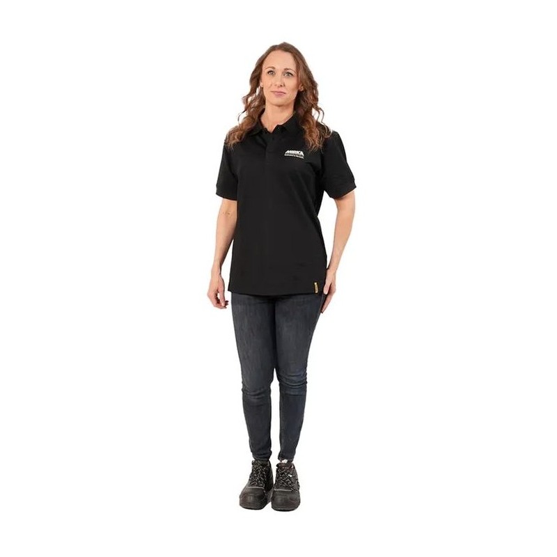 Polo noir femme Mirka Tagline