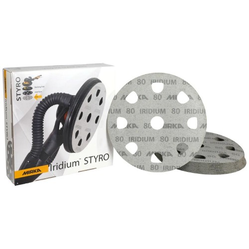 Disques abrasifs auto-agrippants Iridium Styro - ITE Ø 225 mm pour XPS ou PSE
