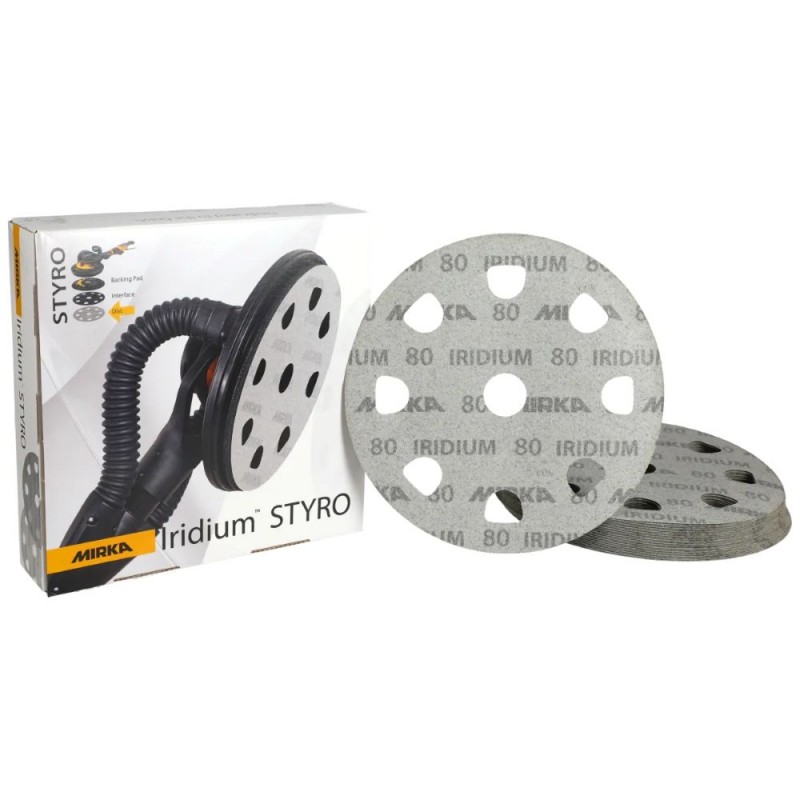 Disques abrasifs auto-agrippants Iridium Styro - ITE Ø 225 mm pour XPS ou PSE