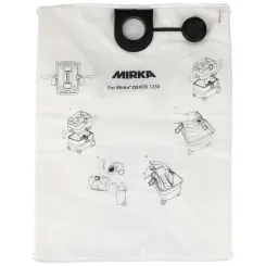 Sac aspirateur officiel Mirka DEXOS 1230 référence MIX1216171 vu de face.