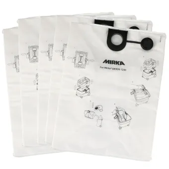 Sacs d'origine en non-tissé pour extracteur de poussière Mirka DEXOS 1230  (référence Mirka MIX1216171)