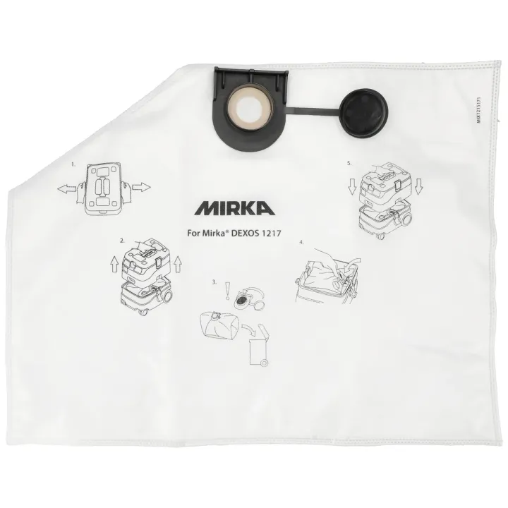 Sacs à poussière non tissés pour aspirateurs Mirka DEXOS 1217 (lot de 5)