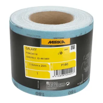 Rouleau abrasif MIRKA Galaxy 115 mm x 20 m – grain céramique auto-affûtant, Multifit