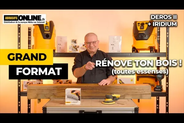 Rénover le bois avec la MIRKA DEROS II et les abrasifs IRIDIUM